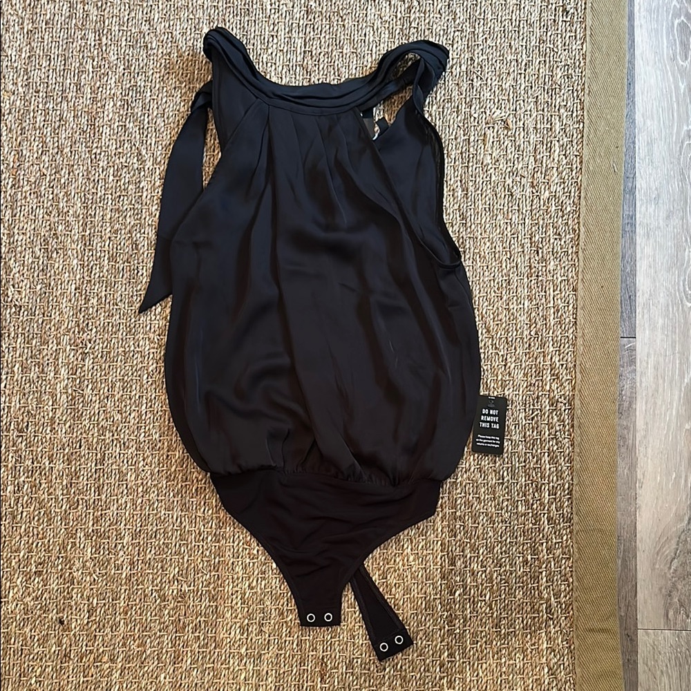 Black Sleeveless Bodysuit